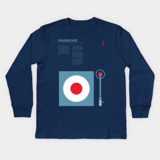 Modernist Turntable Kids Long Sleeve T-Shirt